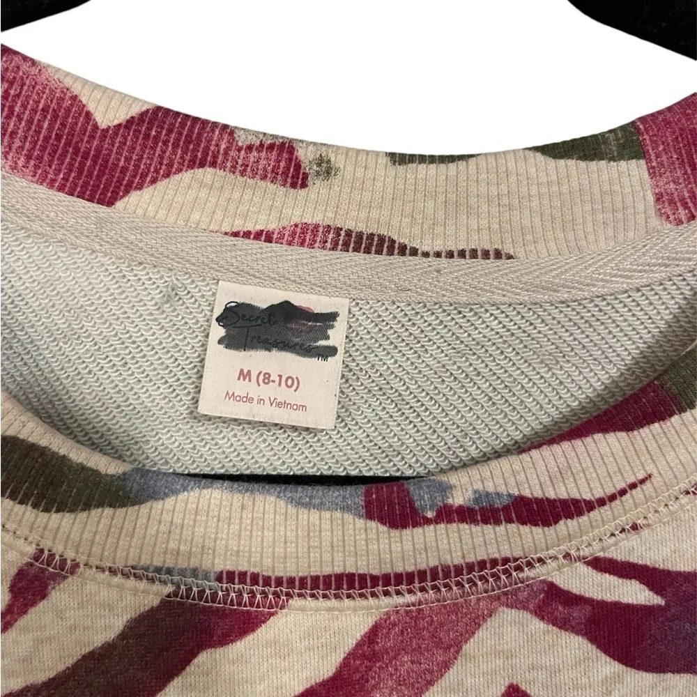 Women's Tan,Burgundy & Grey Soft Lounge/Sleep Top Size: Small